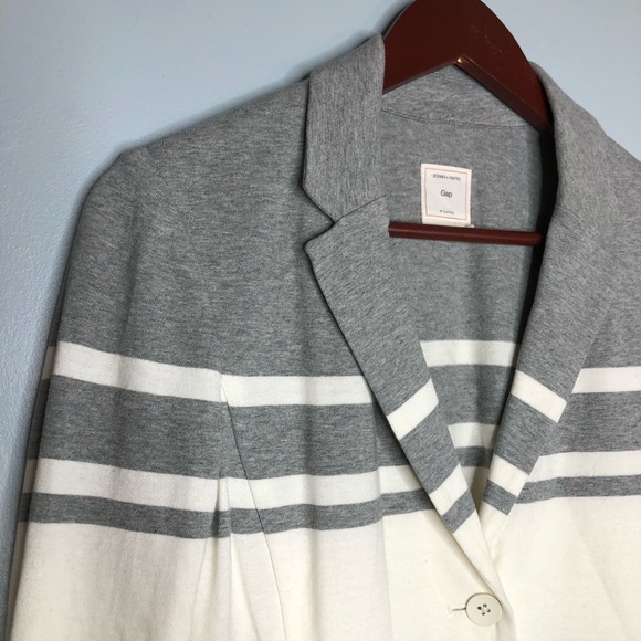 GAP Knit Jersey  Stripe Blazer - Picture 4 of 8